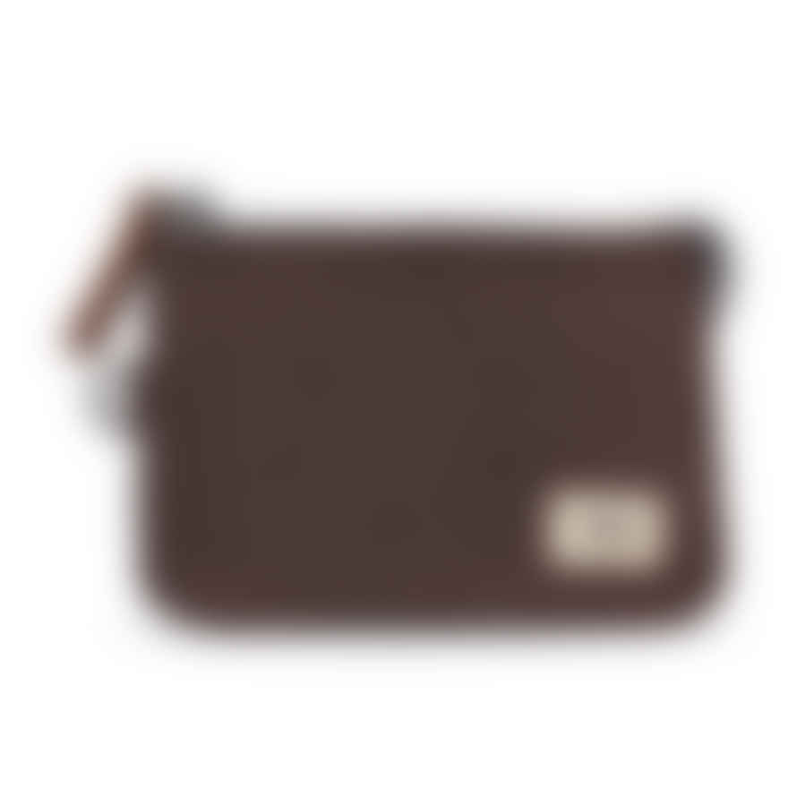 ROKA Purse Carnaby Small In Recycled Sustainable Canvas Dark Chocolate