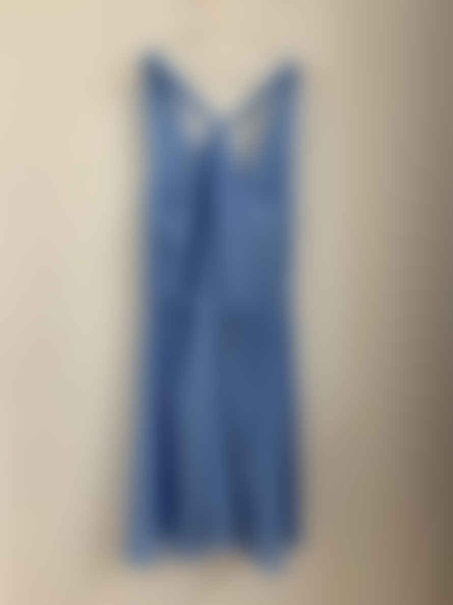 Minimum Melly Blue Grecian Mini Dress