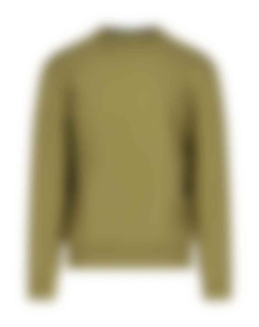 C.P. Company C.p. Company Diagonal Raised Fleece Crew Neck Sweatshirt Green Moss