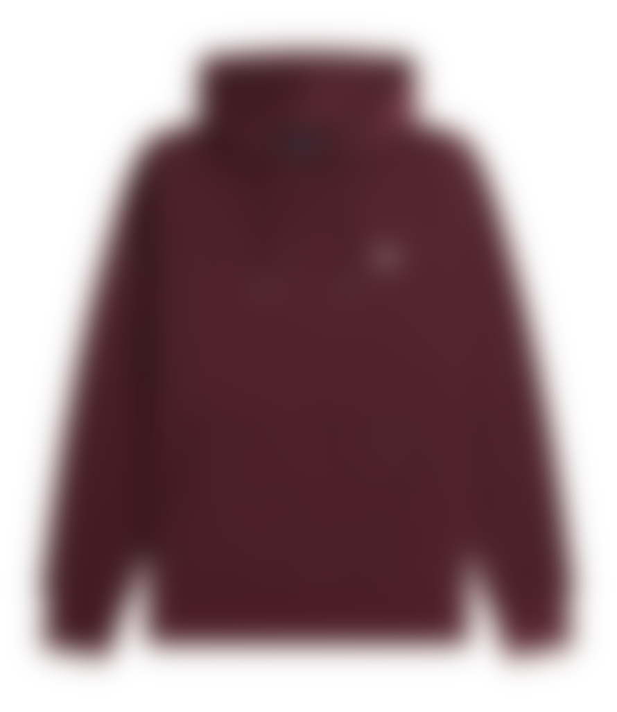 Fred Perry Tipped Hooded Sweatshirt Dark Red