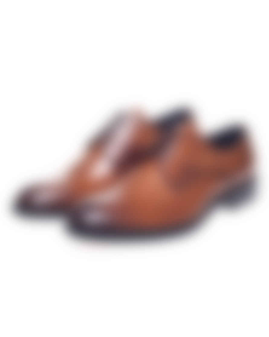 John White Pembroke Derby Semi Brogue Shoes - Tan