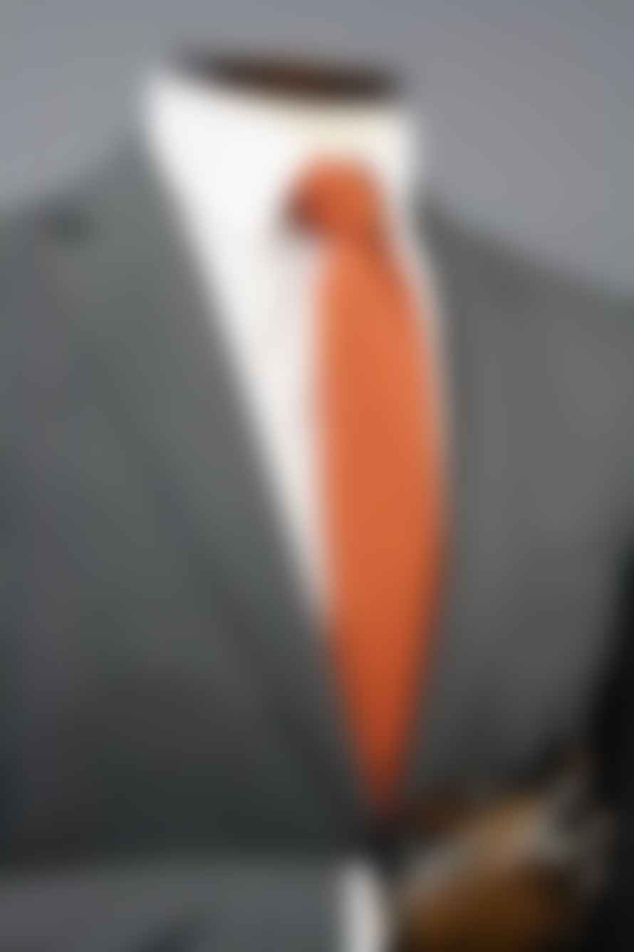 Knightsbridge Neckwear Orange Knitted Silk Tie