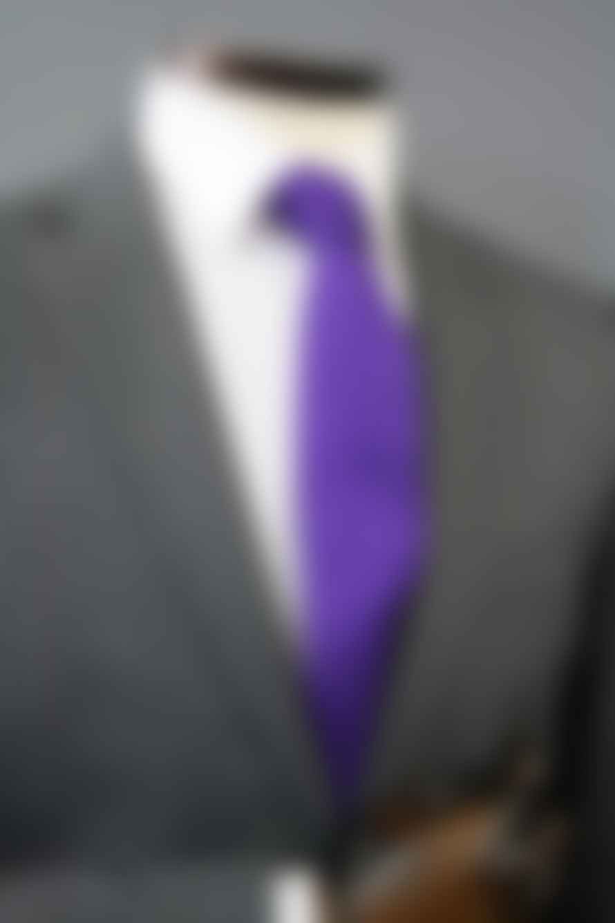 Knightsbridge Neckwear Purple Knitted Silk Tie