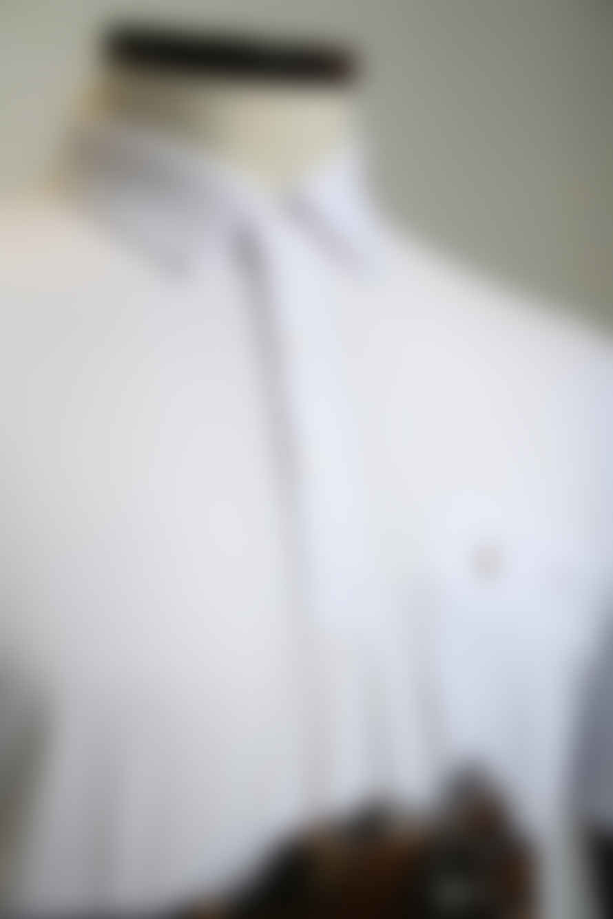 Gabicci Vintage Ladro White Button-down Collar Polo Shirt