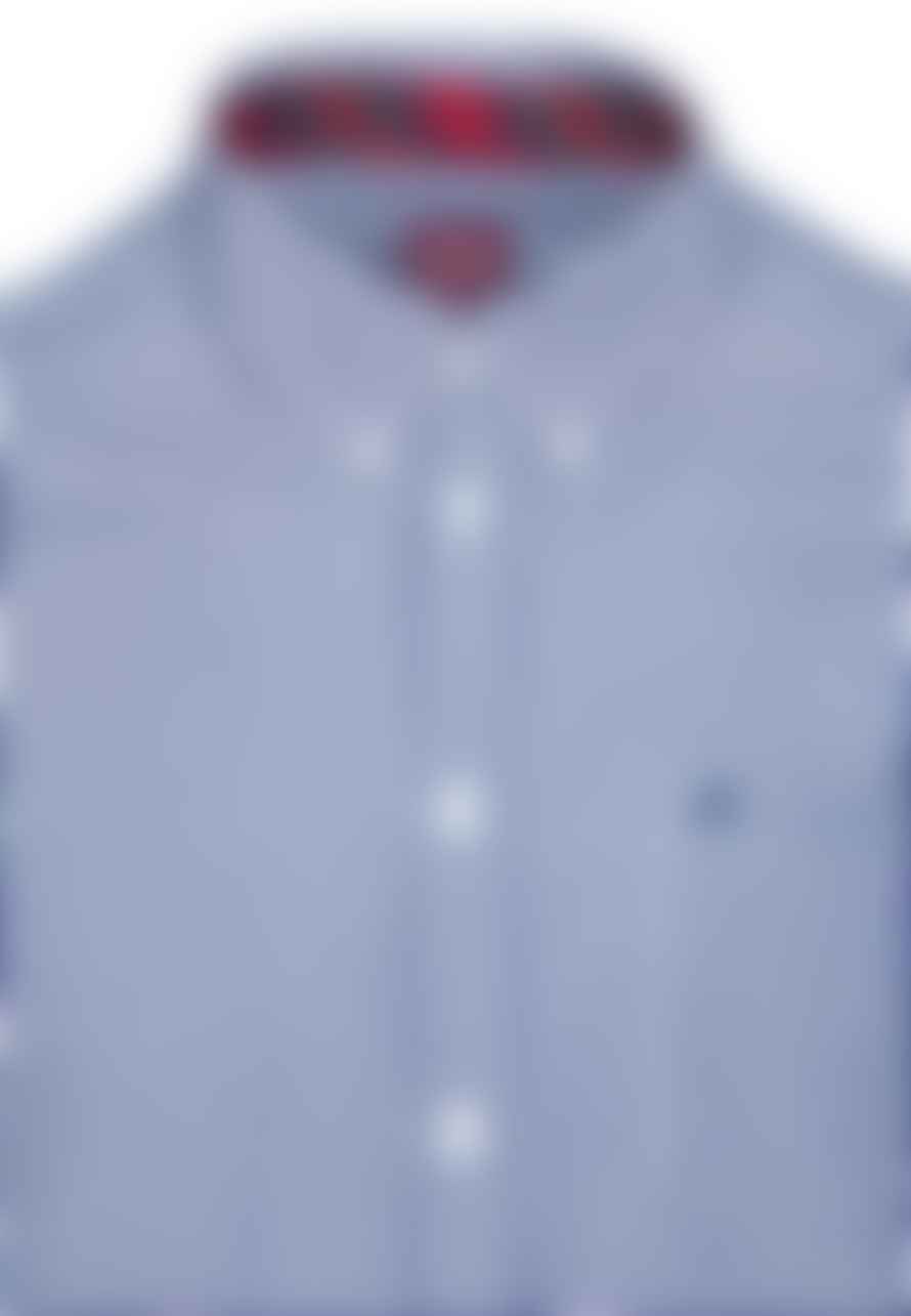Merc London Japster Gingham Shirt - Royal Blue / White