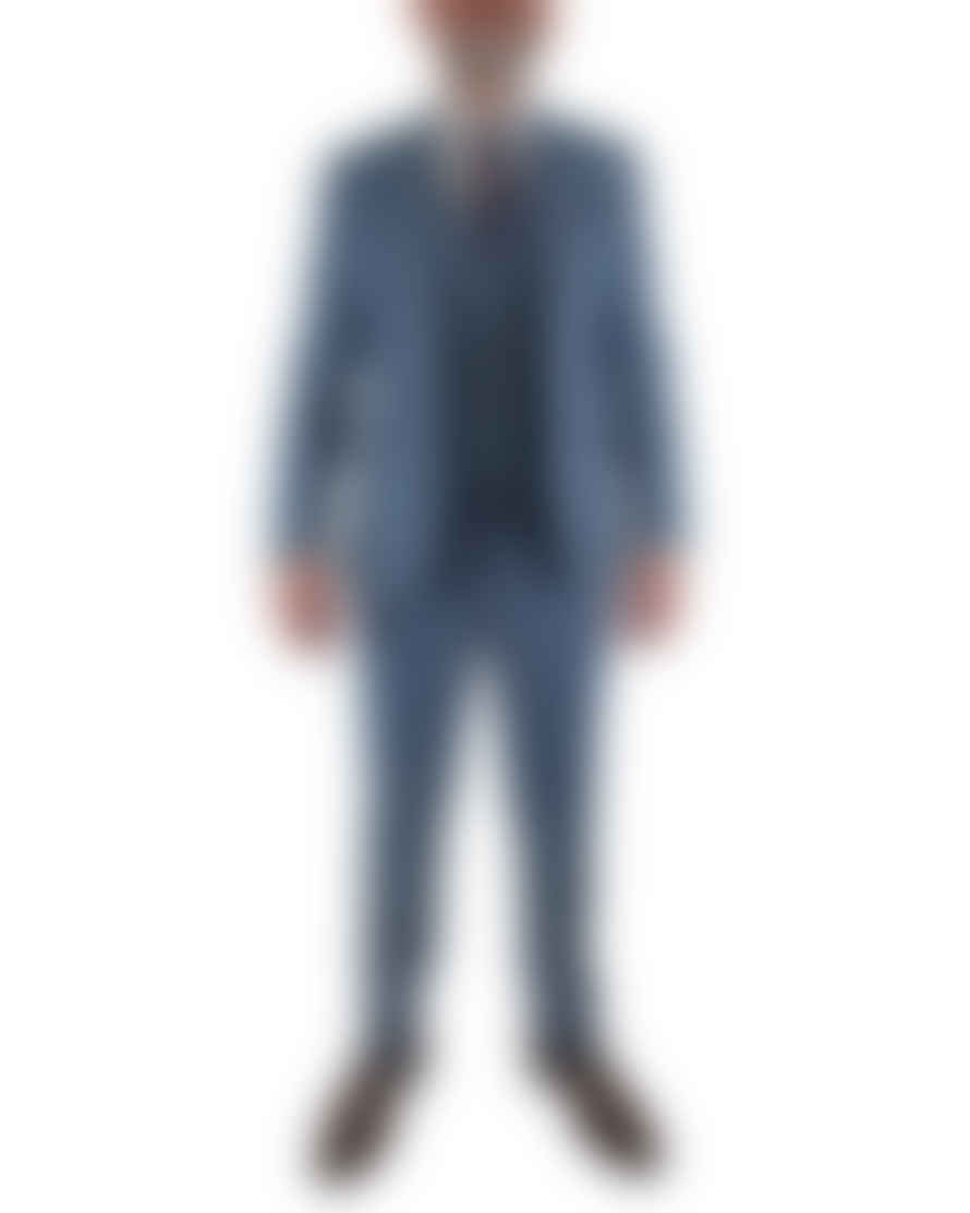 Torre Donegal Tweed Suit Trouser - Light Blue