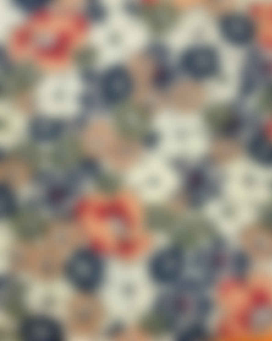 Knightsbridge Neckwear Liberty Print Inspired Fancy Floral Tie - Navy / Cream / Peach