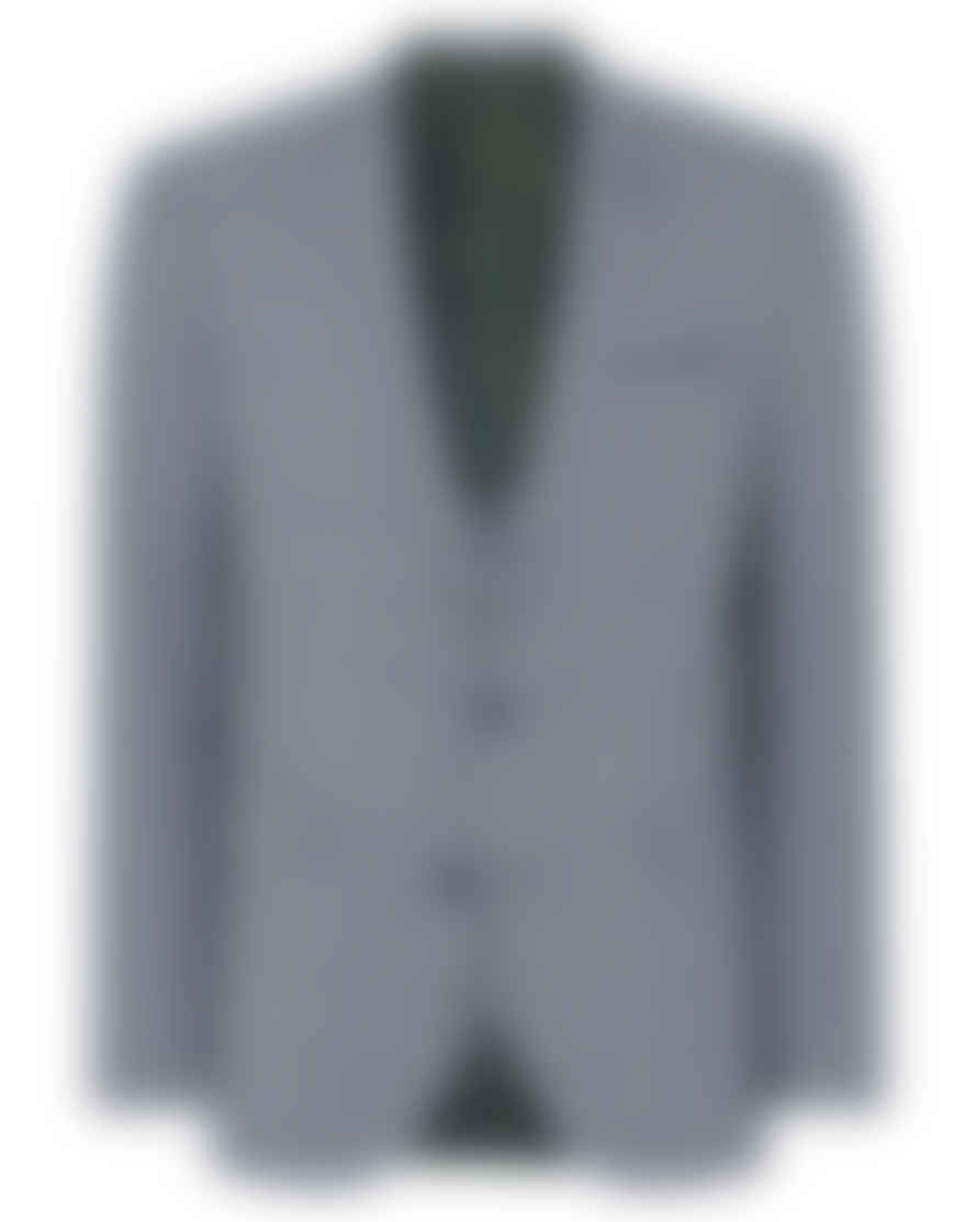 Remus Uomo Luca Check Suit Jacket - Grey / Blue