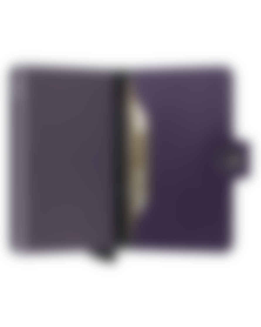 Secrid Mini Leather Wallet - Crisple Purple