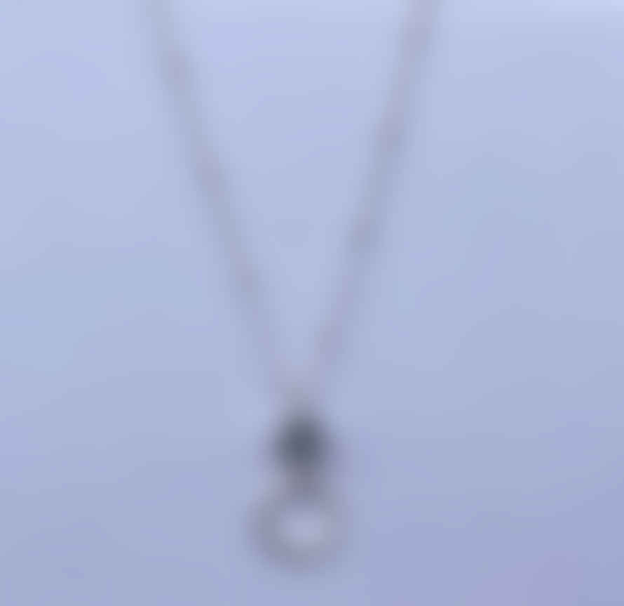 AZUNI LONDON Larissa Gemstone Necklace Silver
