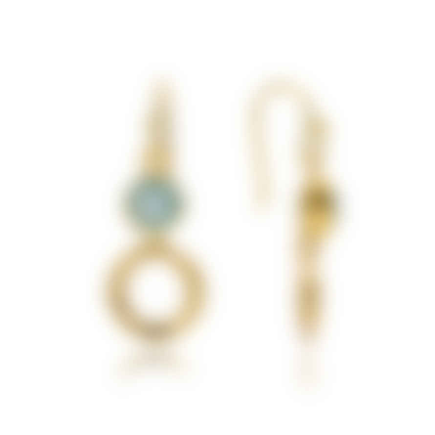 AZUNI LONDON Azuni Larissa Gemstone Earrings Gold