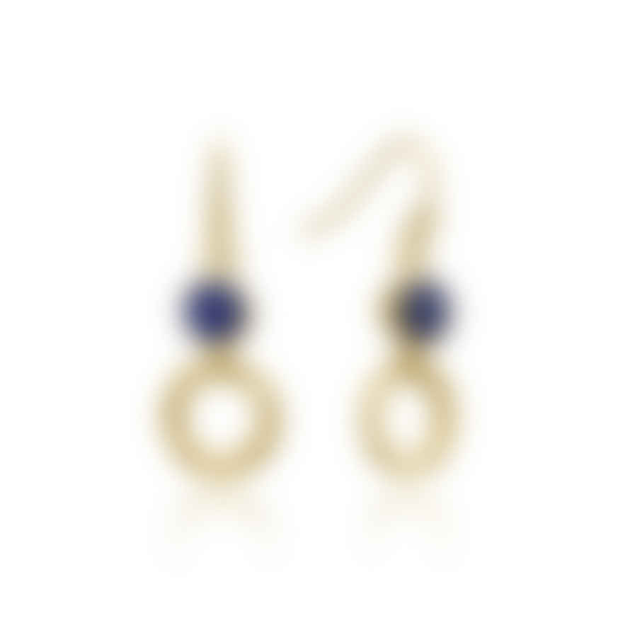 AZUNI LONDON Larissa Gemstone Earrings Gold