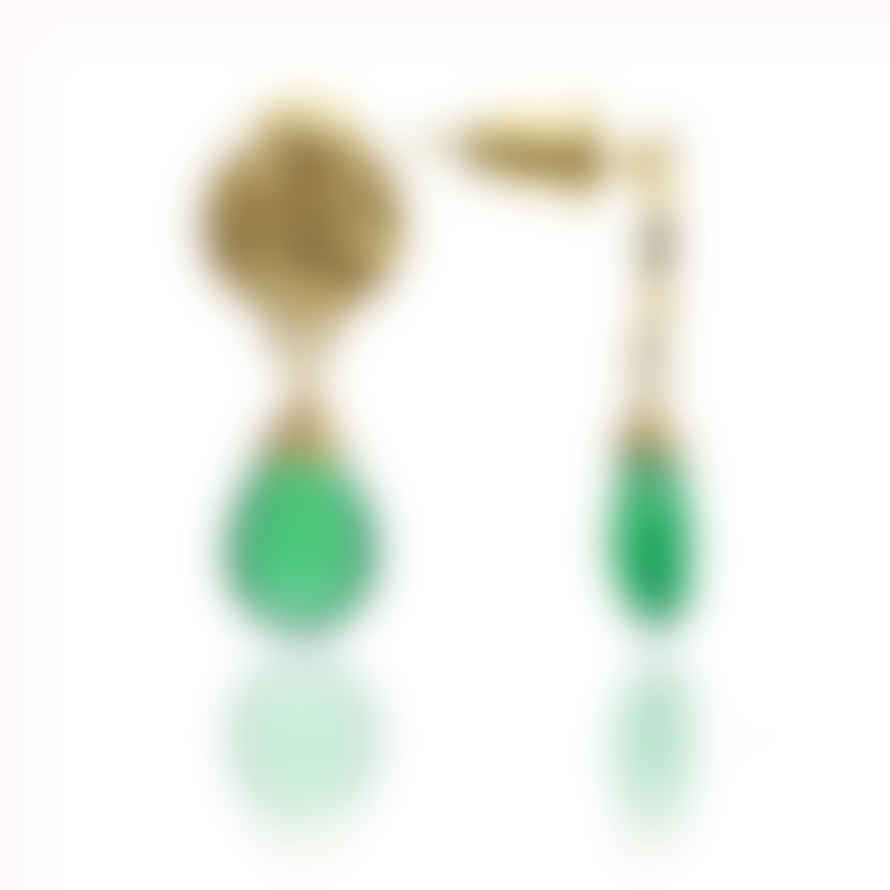 AZUNI LONDON Azuni Athena Drop Gemstone Earrings Gold