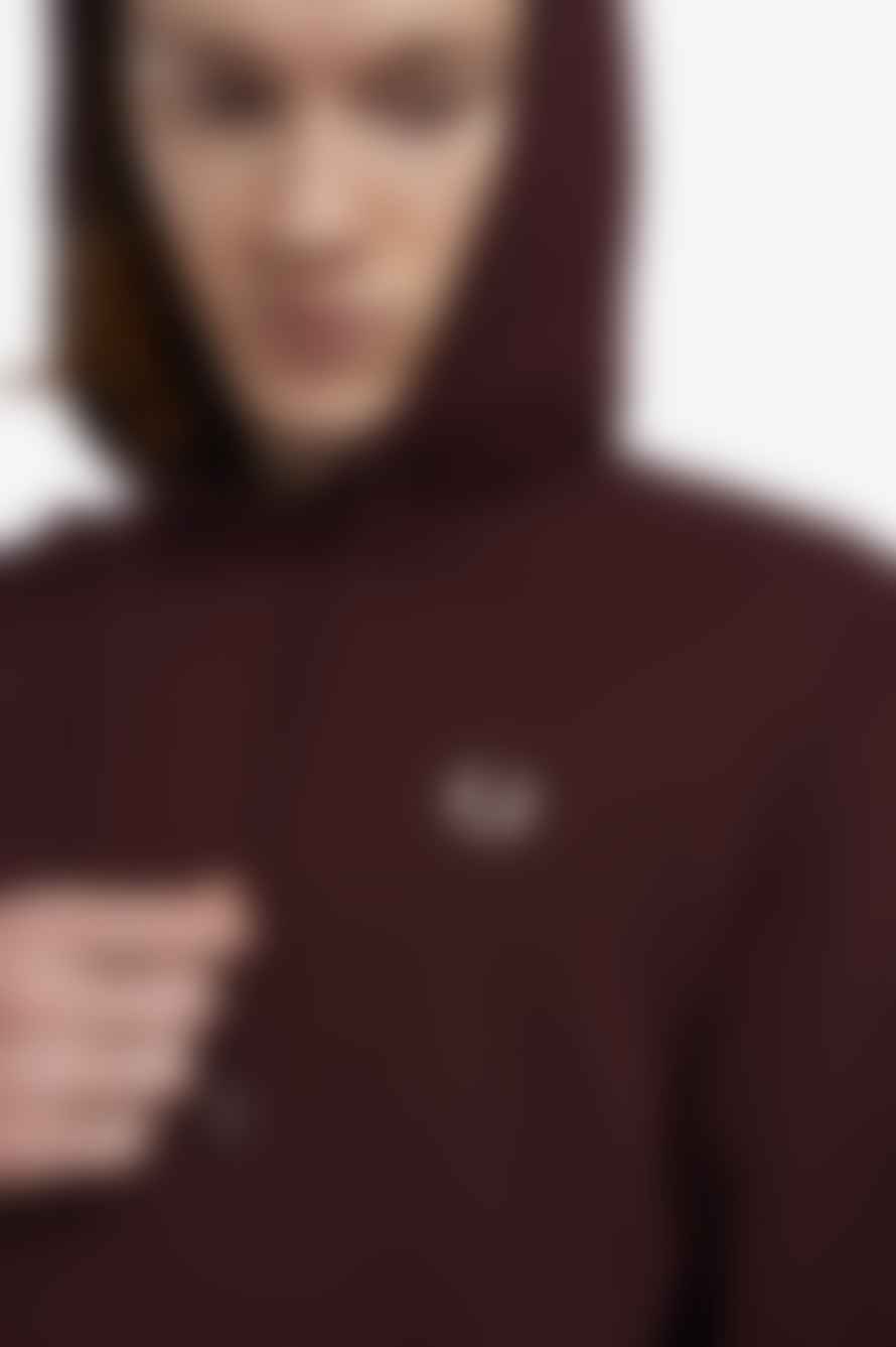 Fred Perry Fred Perry Tipped Hooded Sweatshirt Oxblood