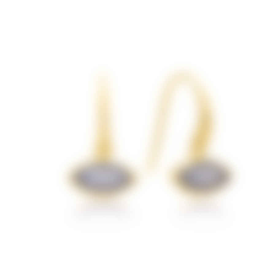 AZUNI LONDON Azuni Lena Marquise Gemstone Earrings Gold