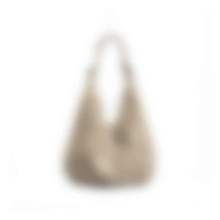 Luxury Bubble Suede Leather Slouchy Bag In Taupe