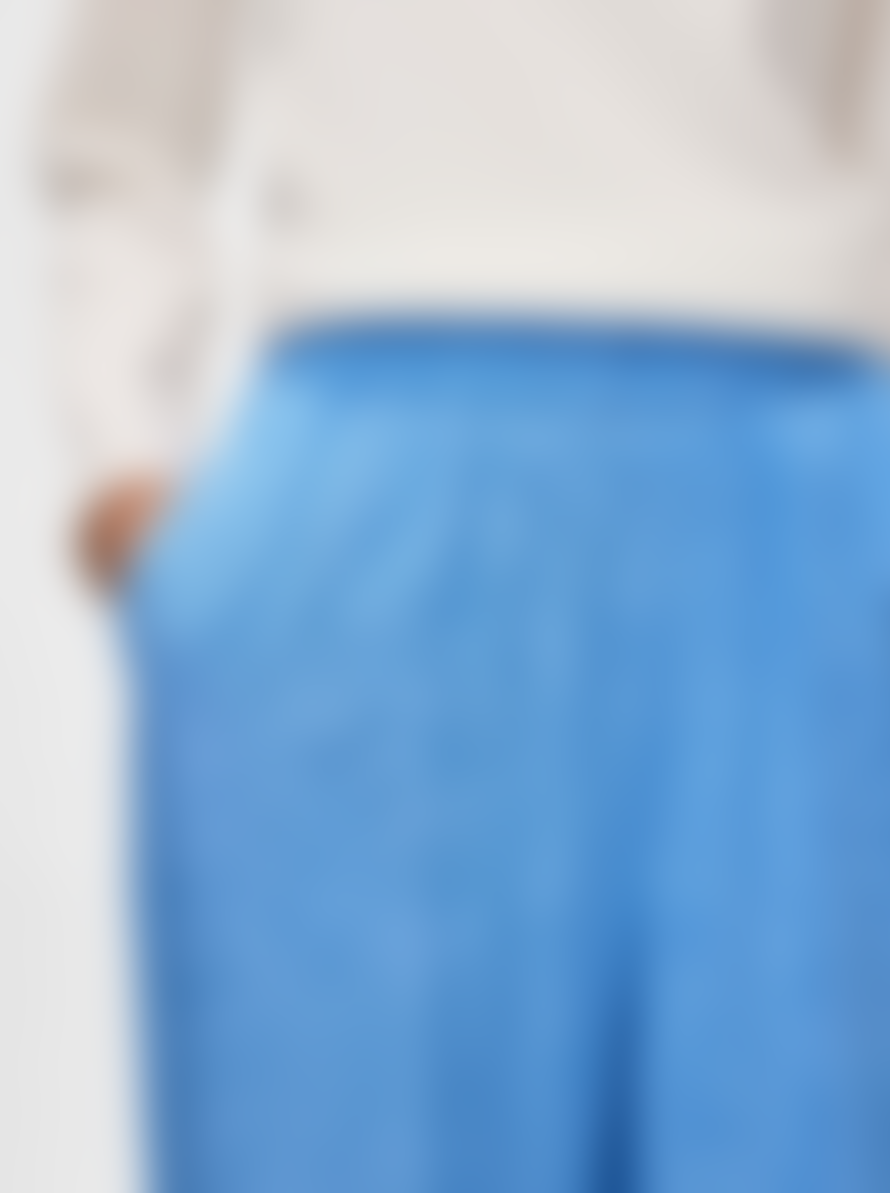 Selected Femme - Satin Wide Leg Trouser - Ultramarine