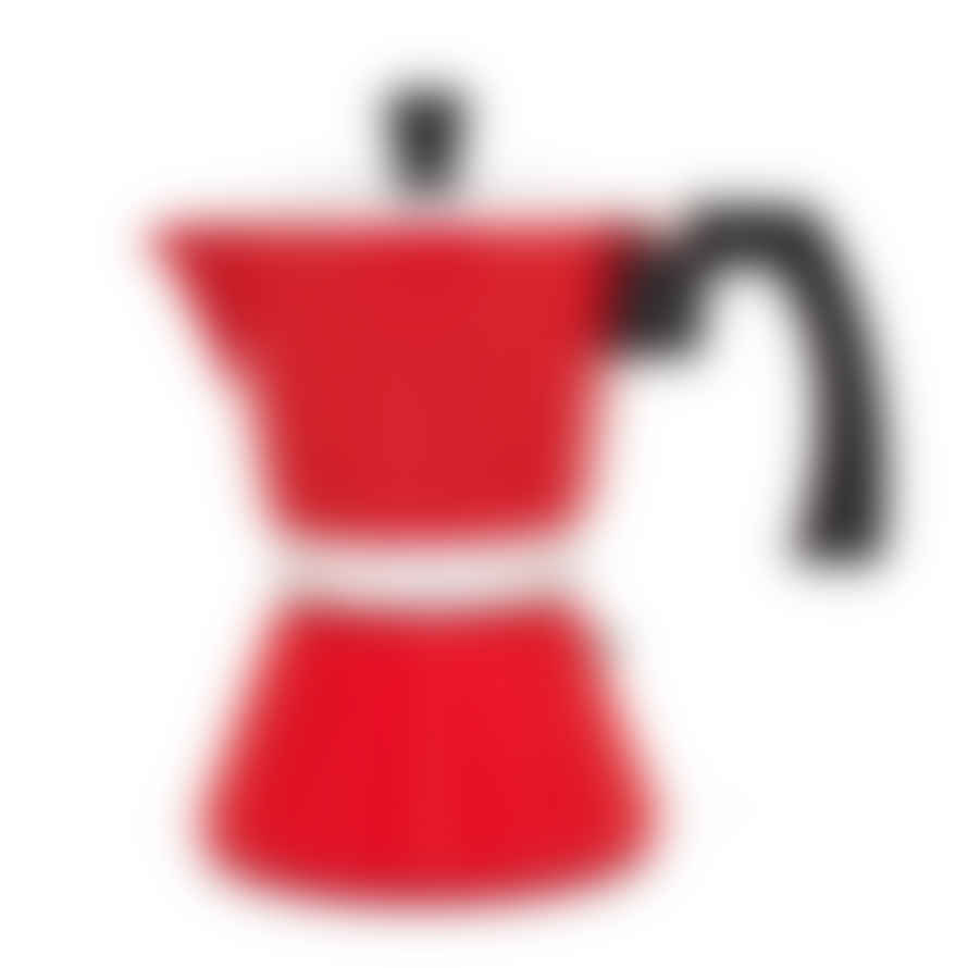 Bredemeijer Leopold Vienna Tivoli Espresso Maker 6 Cup Size In Red Aluminium With Induction
