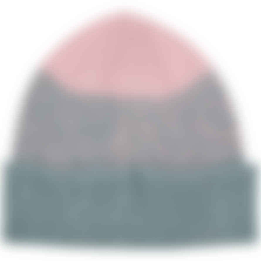 Catherine Tough Sea Green & Pink Marl Merino Lambswool Beanie Hat