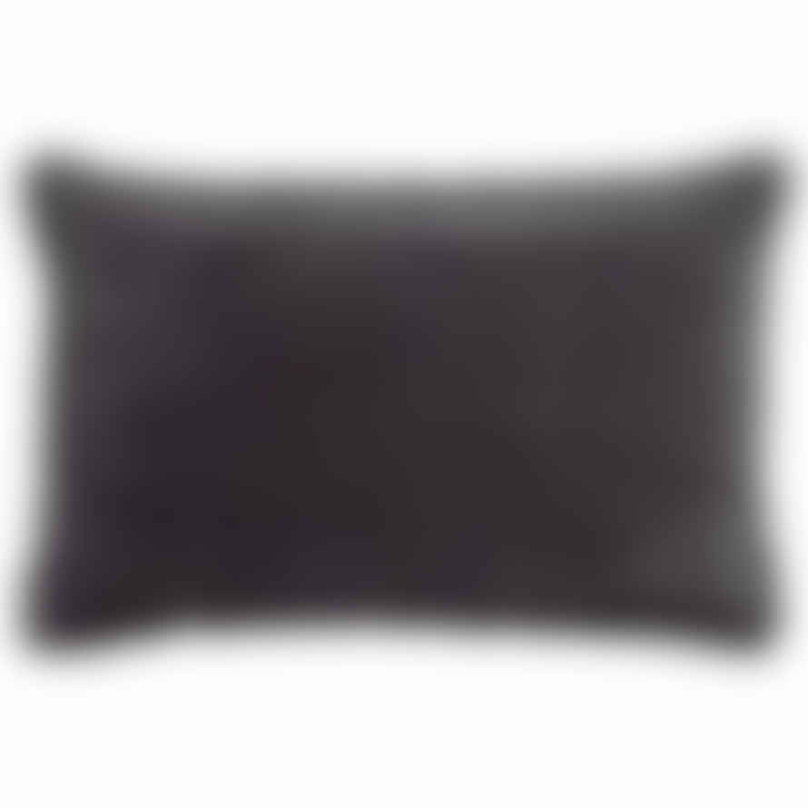 Viva Raise Fara Ombre Grey Fringed Velvet Bed Cushion - 40x65