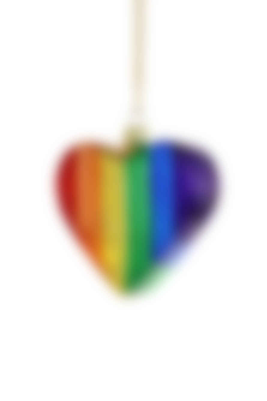 Cody Foster & Co Small Rainbow Heart Tree Decoration