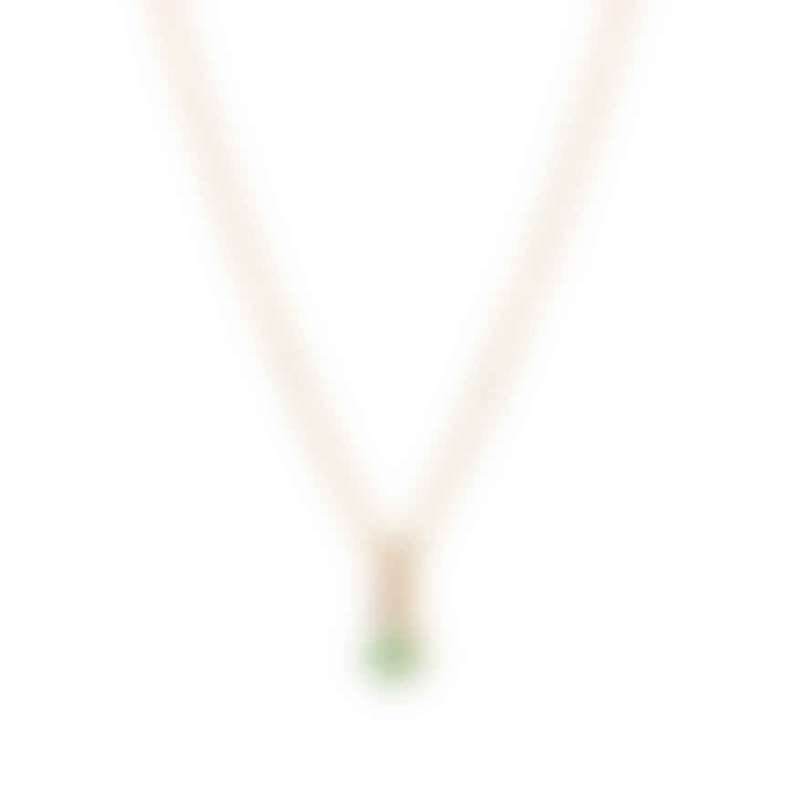 Renné Jewellery 9 Carat Gold Fine Trace Chain & Chrysoprase Tiny Sweetie