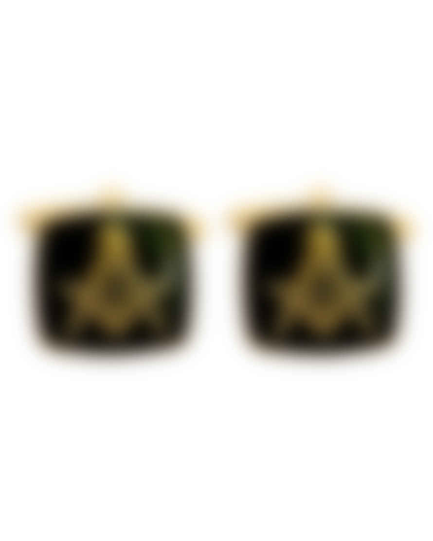 Dalaco Masonic Cushion Cufflinks - Black & Gold