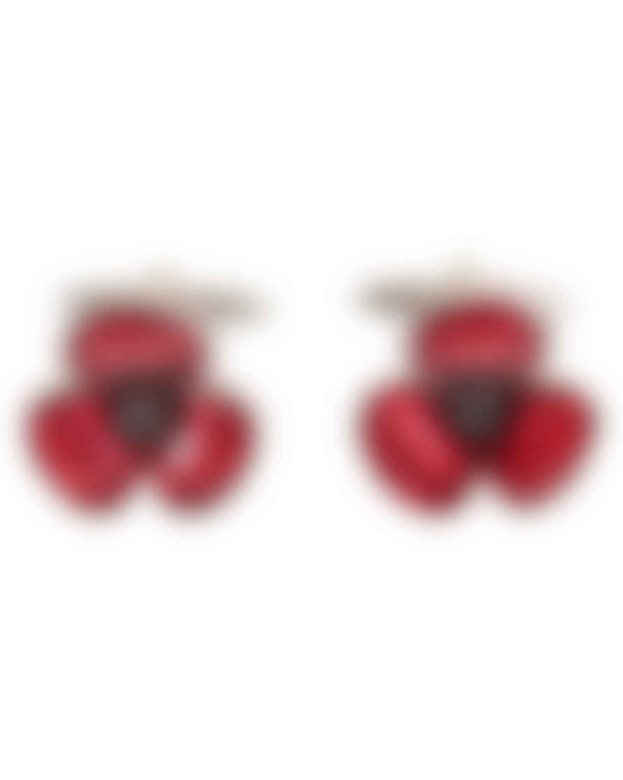Dalaco Poppy Cufflinks - Red / Silver