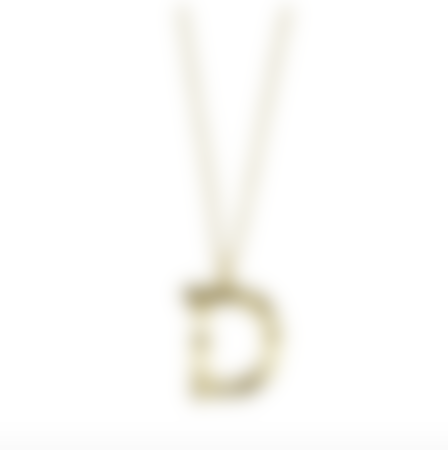 Pure By Nat Jewellery Pure By Nat Bamboo Letter 'd' In Gold