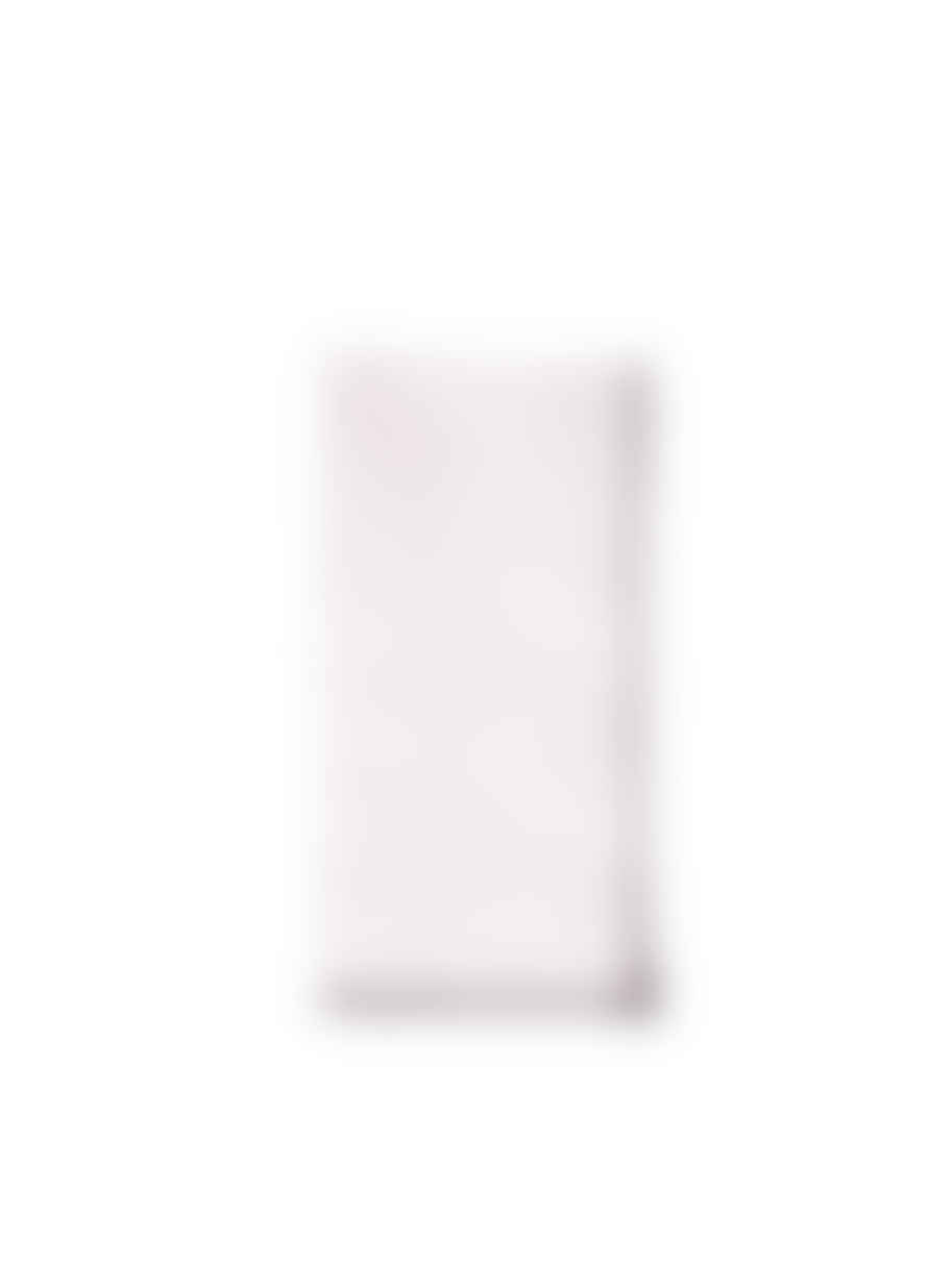 Canvas Home Babylock Linen Napkin In White With Charcoal