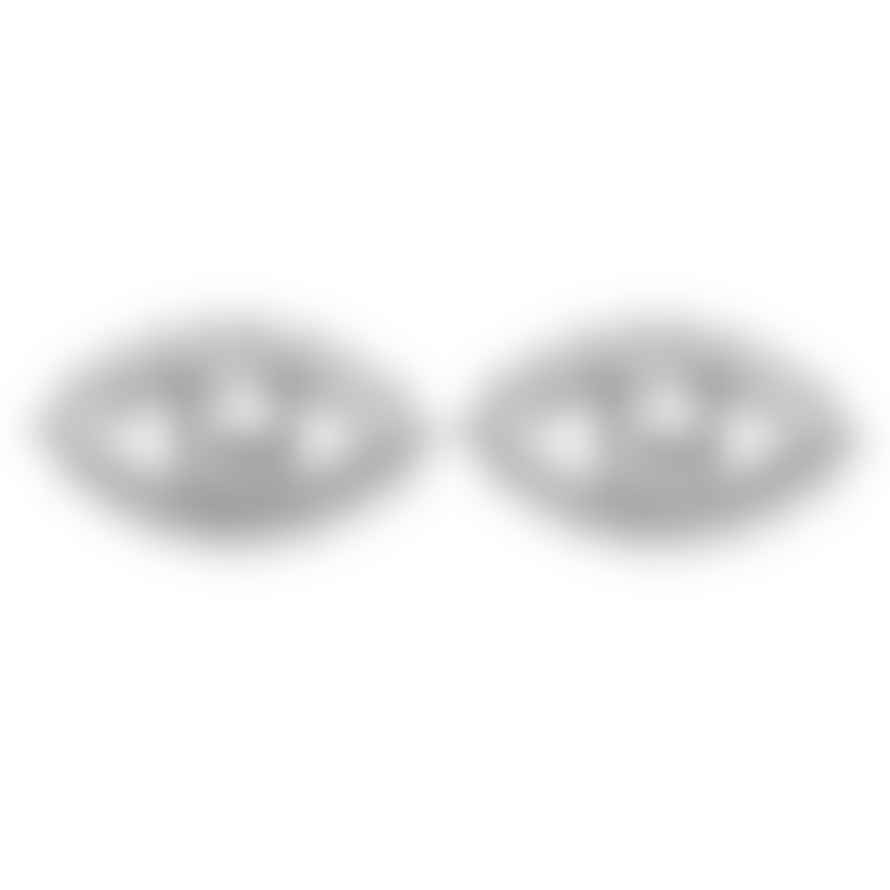 ChloBo Evil Eye Stud Earrings - Silver