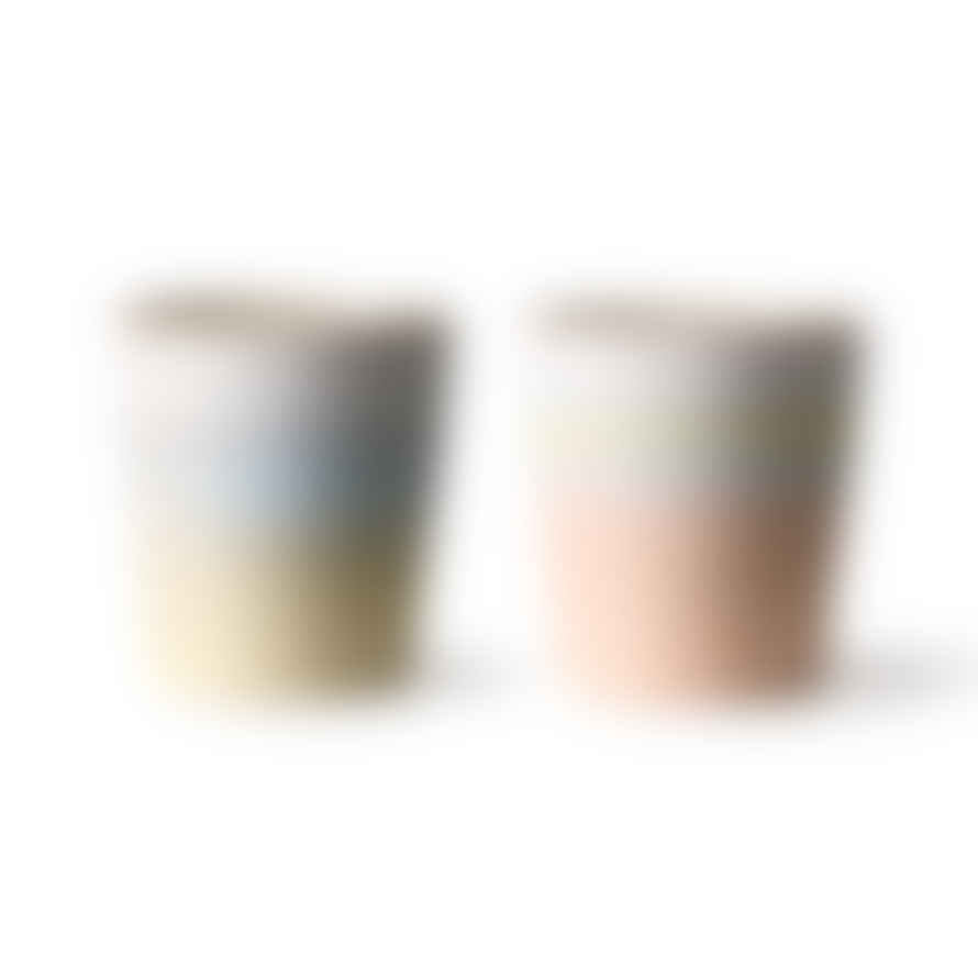 HK Living - Ceramic 70’s Mugs - Horizon Set Of 2
