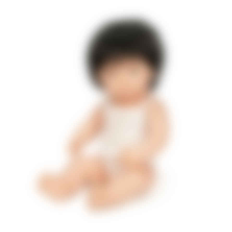 Miniland Baby Doll - Boy A With Hair (38cm)
