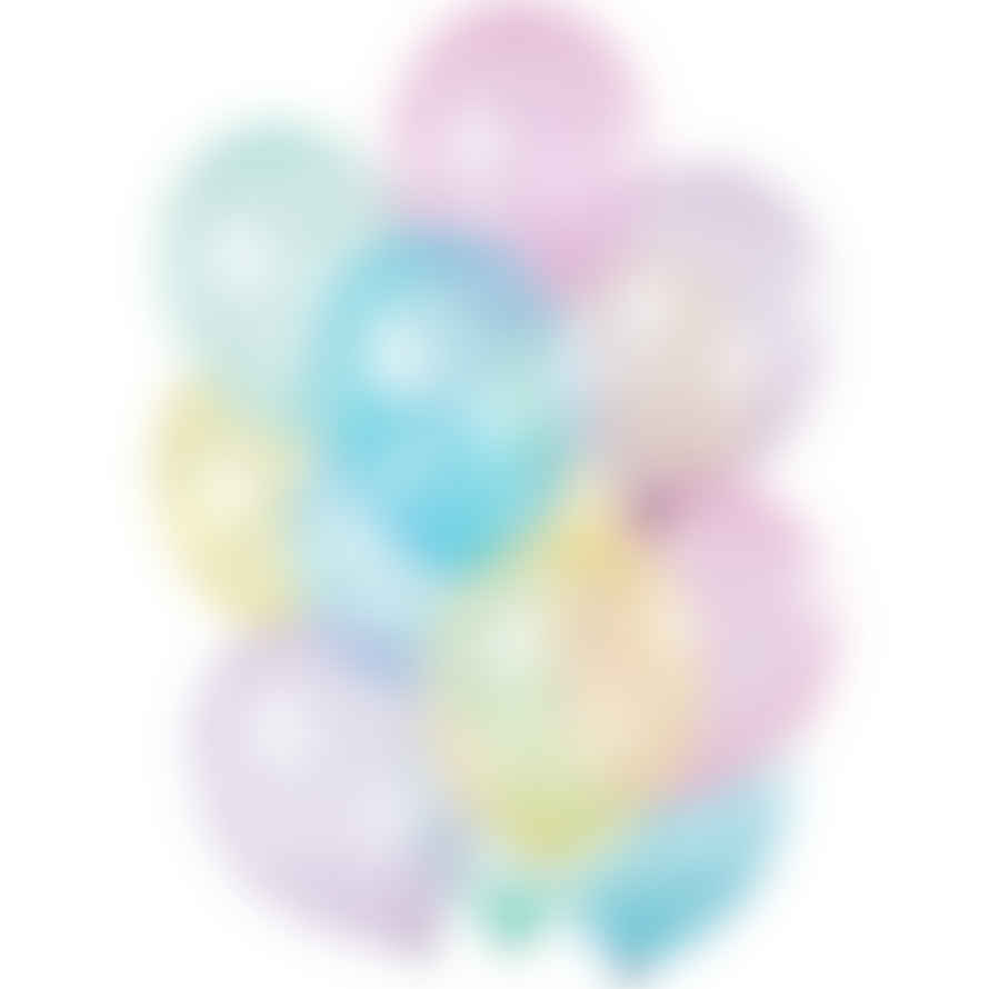 Folat Balloons Small Dots Pastel Transparent 30cm - 15 Pieces