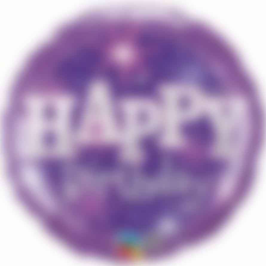 Qualatex Balloon Happy Birthday Purple
