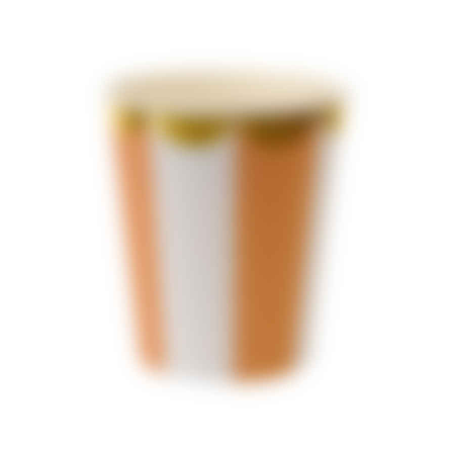 Meri Meri (45-1321) Orange Stripe Cups