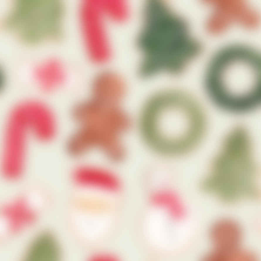 The Illustrated Life Christmas Cookie Print Wrapping Paper Sheets