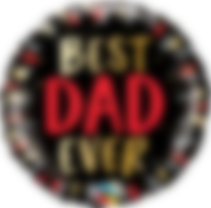 thepartyville 18" Round Foil Best Dad Ever #98428 - Each (pkgd.)