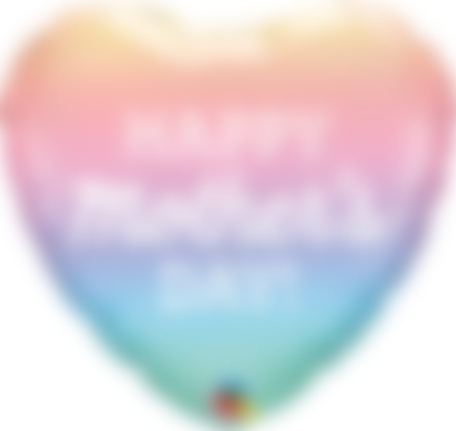 thepartyville 18" Heart Foil Mother's Day Pastel Ombre #98412