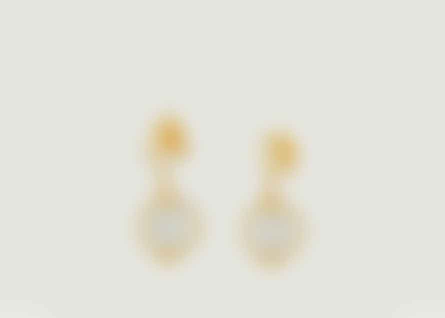 YAY Gold Swan Cultured Pearls Stud Earrings