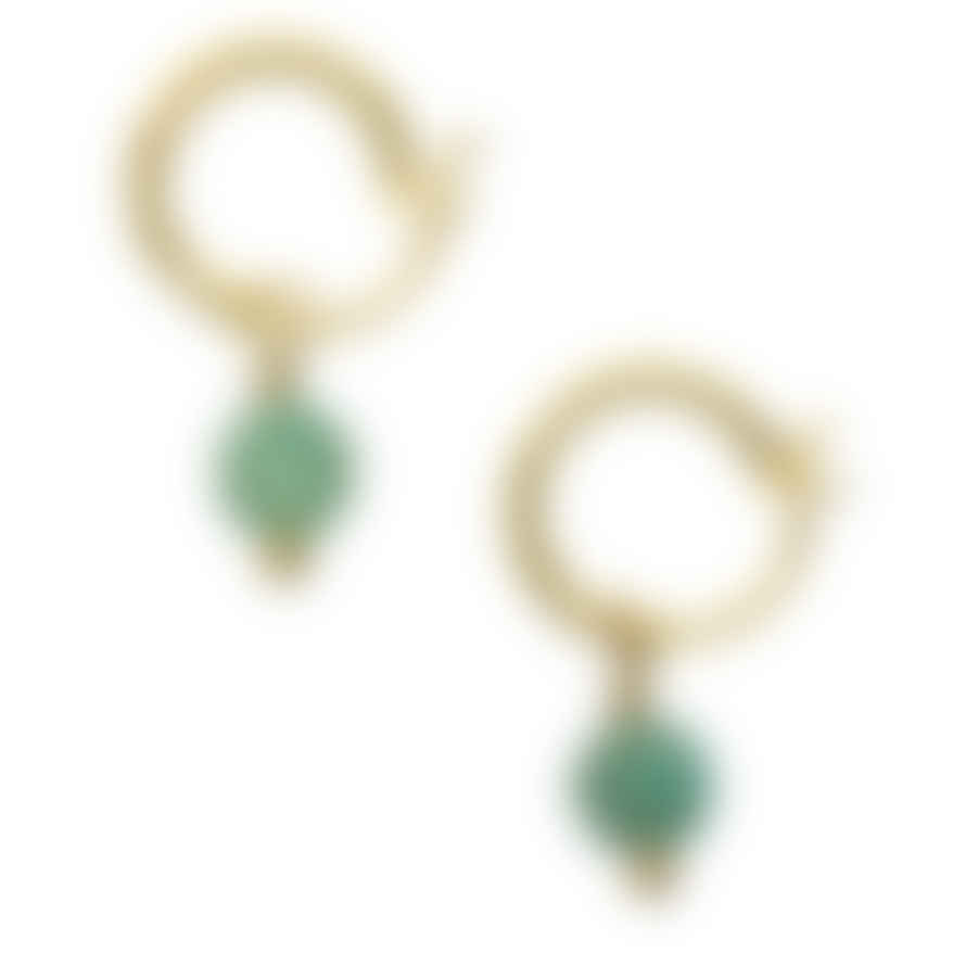 Ibu Jewels Mini Hoop Amazonite Ohrring
