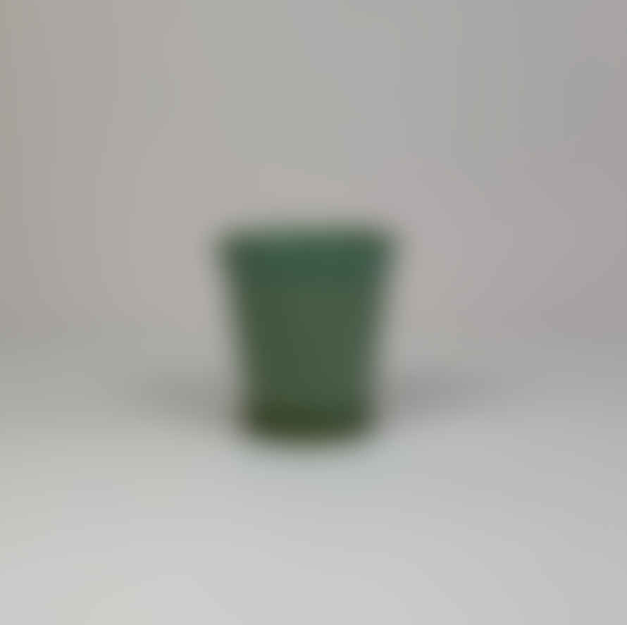 B Green Small Ribbed Pot Saucer Green