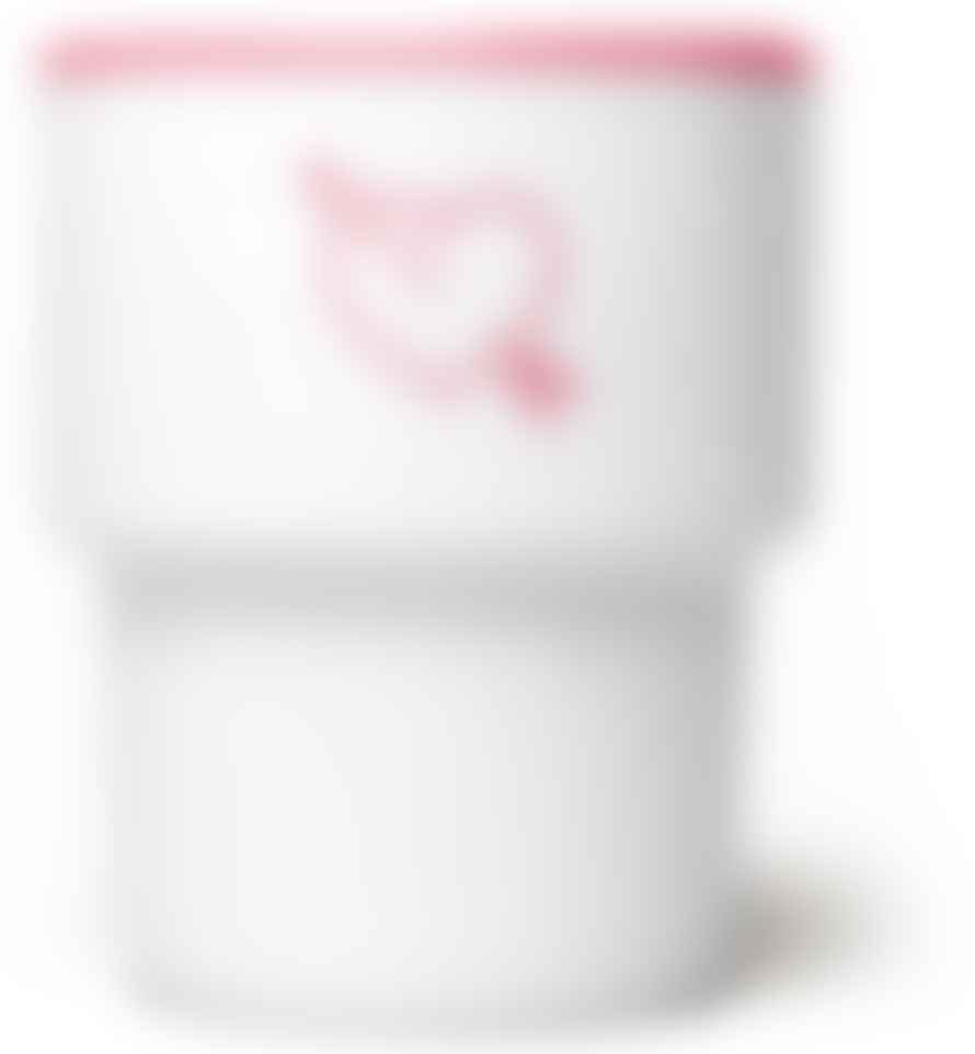 MAMSAM Pink Pierced Heart Mug