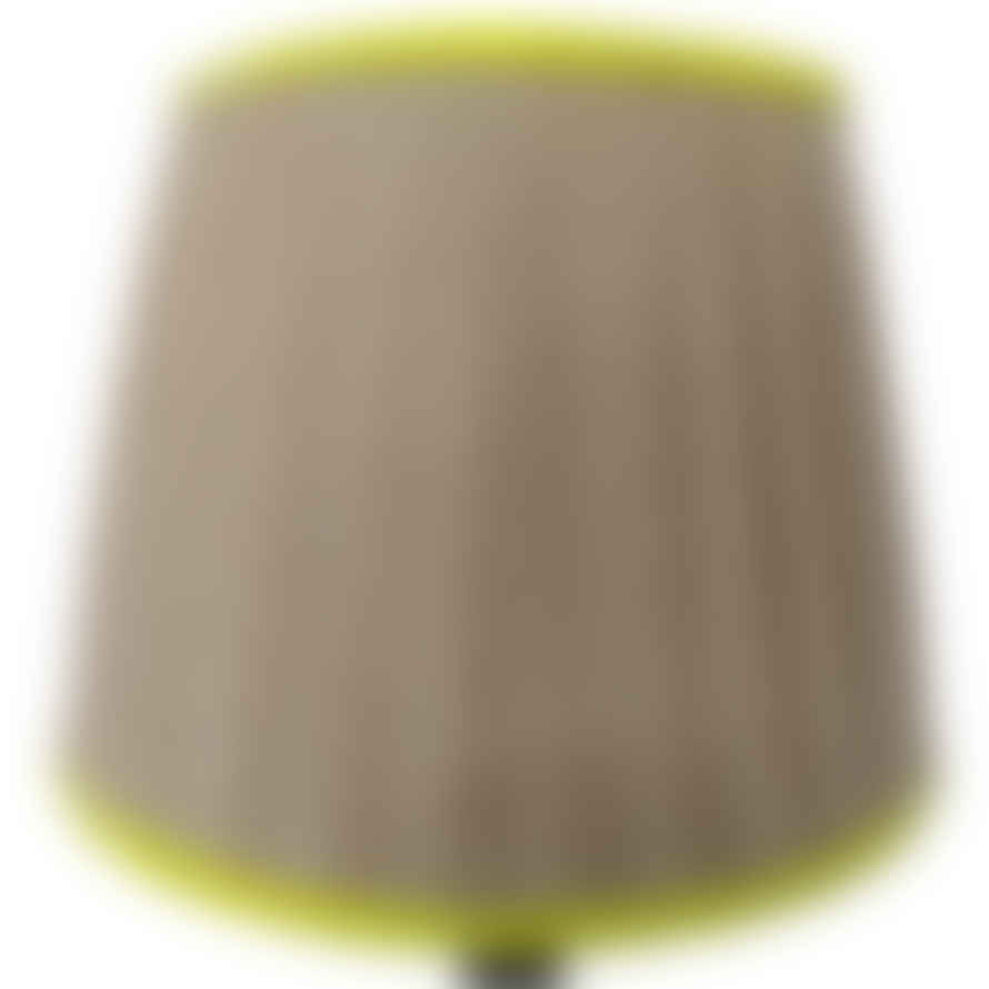 Al Limra Large Jute Lampshade With Lime Trim