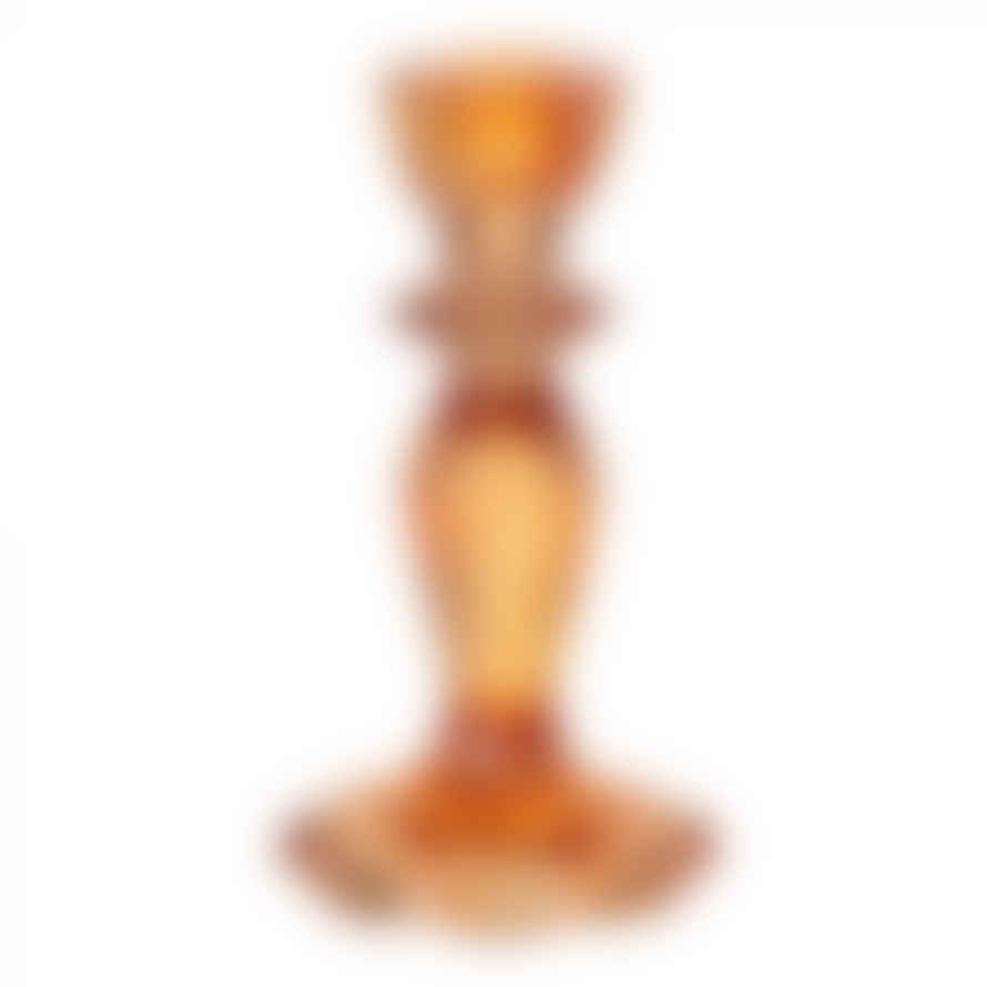 TURNING TABLES Boho Glass Candle Holder - Orange