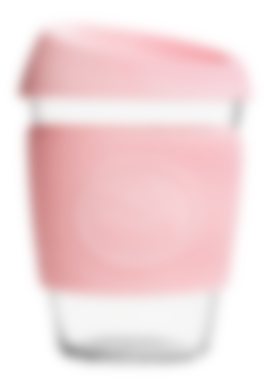 Neon Kactus Pink Flamingo Reusable Glass Cup 12oz