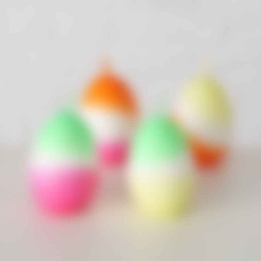 &Quirky Eloro Neon Egg Candles : Pack of 4