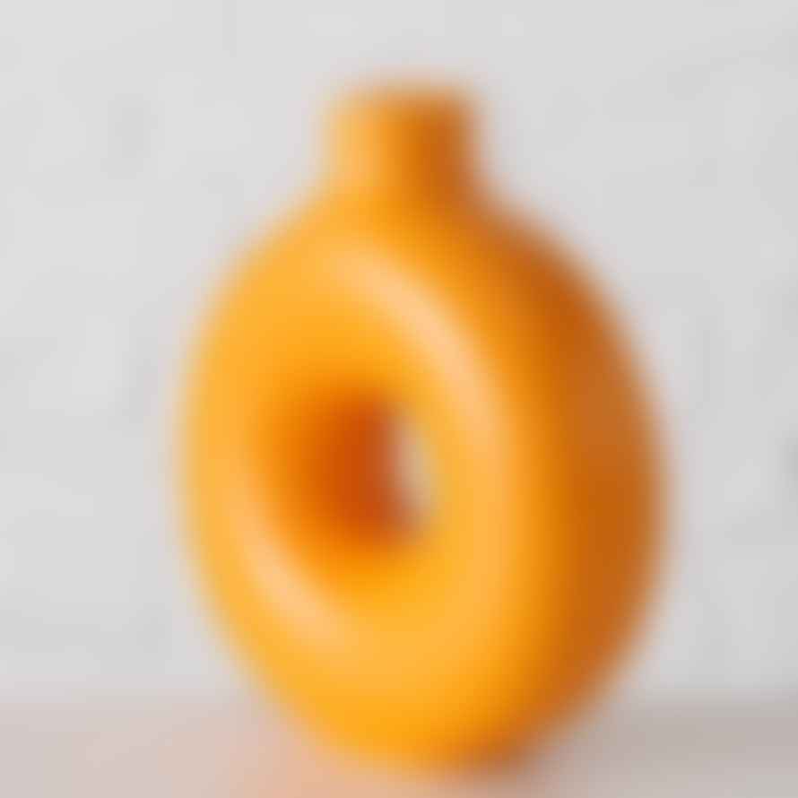 &Quirky Orange Lanyo Circular Vase