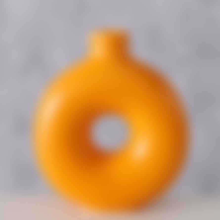 &Quirky Orange Lanyo Circular Vase