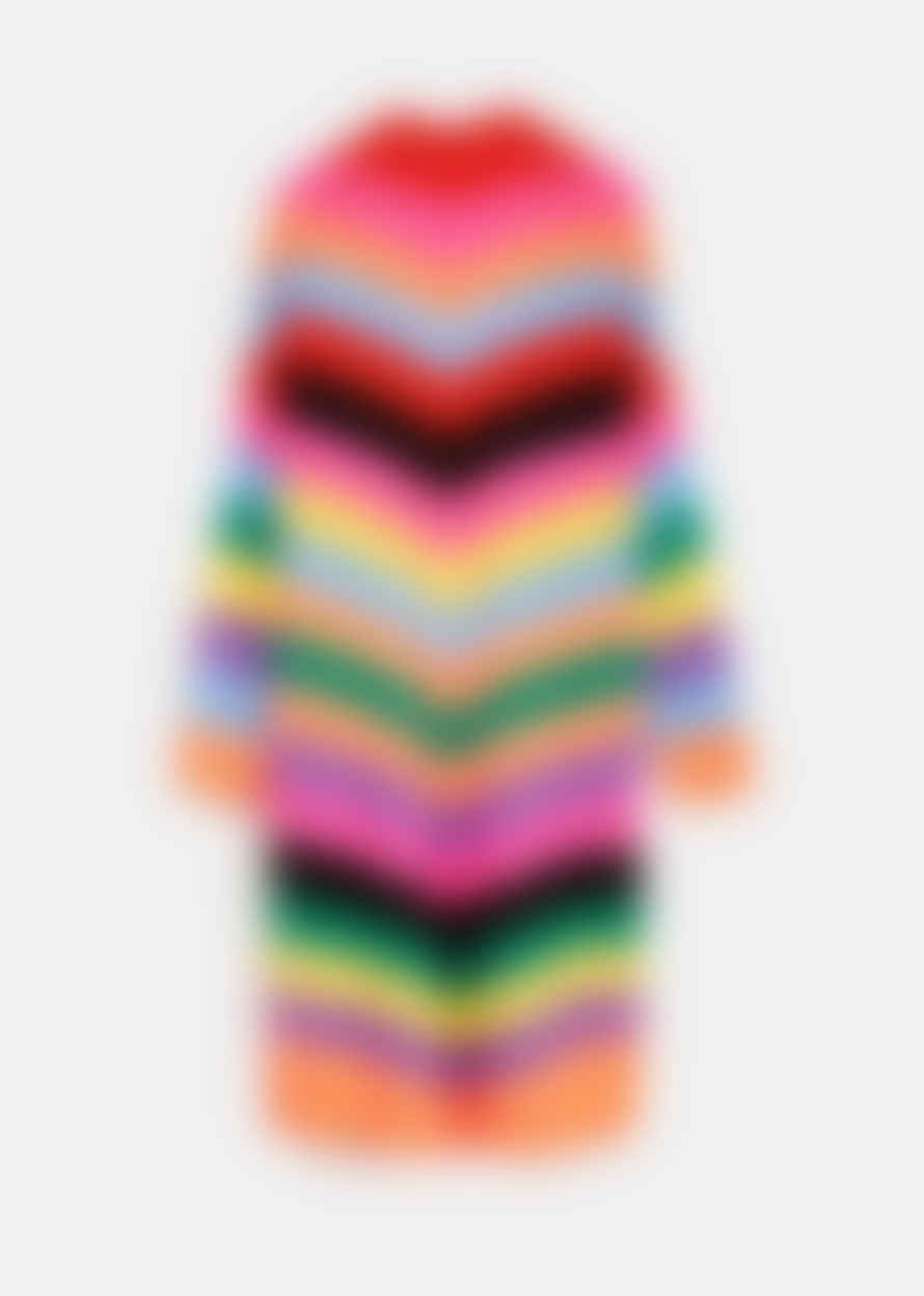 Essentiel Antwerp Dague Multicolor Striped Midi-length Cardigan